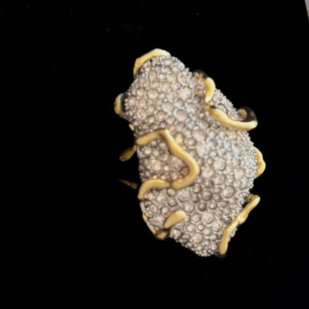 ALEXIS BITTAR • SOLANALES LARGE CRYSTAL PAVE GEODE RING sz 7.5